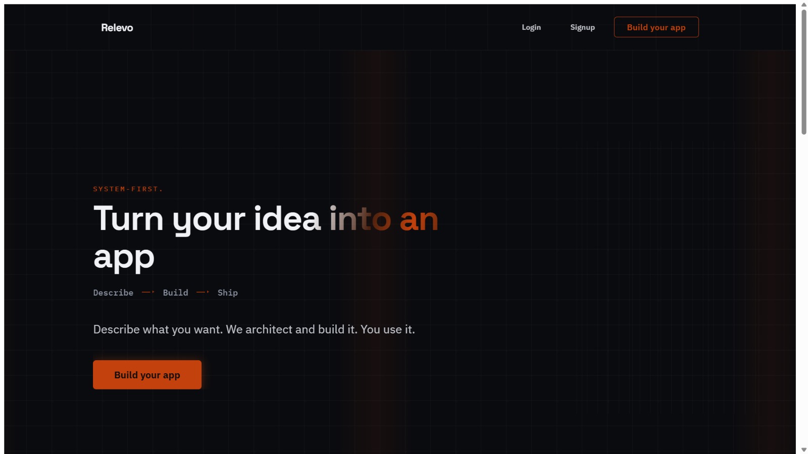 Relevo system preview